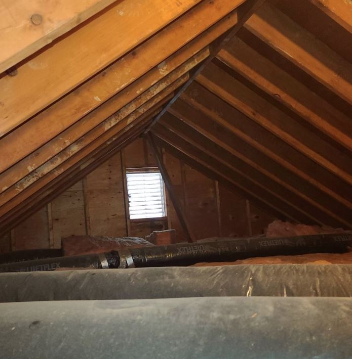 A gable window sits at the end of a pitched roof on the side of the house. They are put in attics to help ventilate the air flow. they are great in helping to prevent mold.